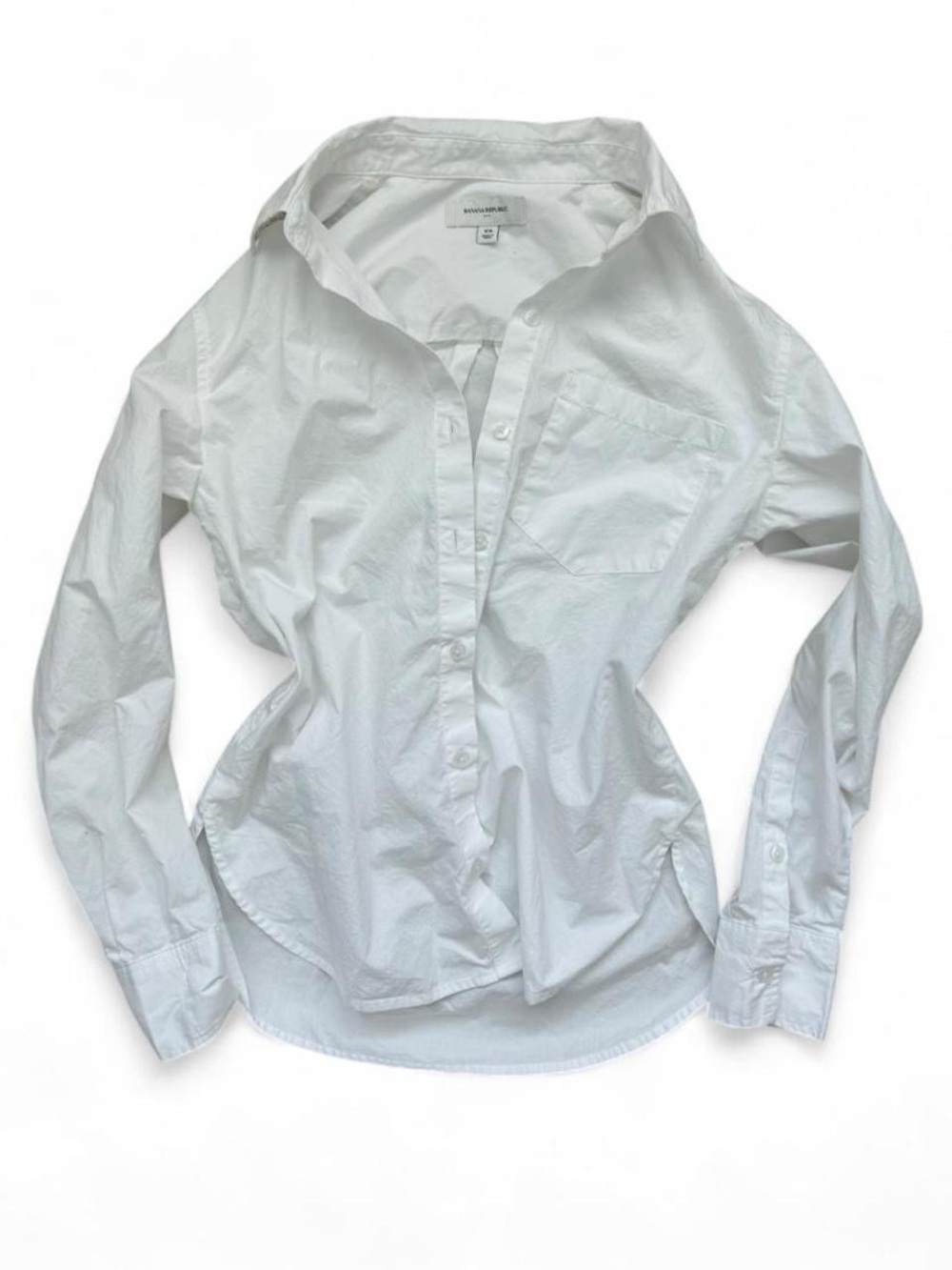 Banana Republic Classic White Button-Down Office Shirt